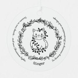 Christmastime Cat Pet Memorial Ornament Aus Metall