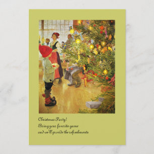 Christmastime Wieder kleiner Junge und Julgran Einladung