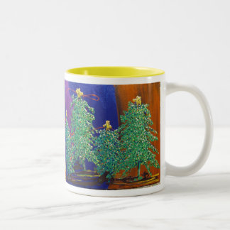 ChristmasTrees Malerei Zweifarbige Tasse