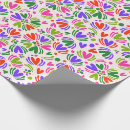 Christmasy Colorful Hearts and Polka dots Geschenkpapier