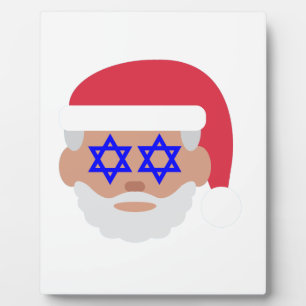 christmukah santa claus emoji fotoplatte