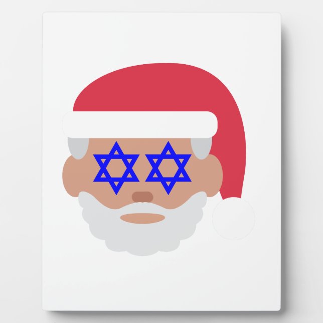 christmukah santa claus emoji fotoplatte (Vorderseite)