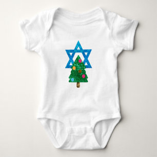 Christmukkah Chanukka Ssequin Baby Strampler