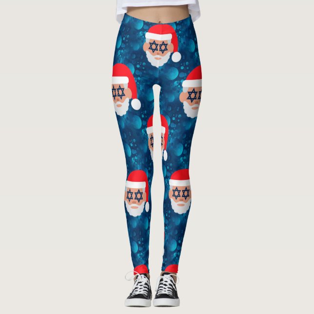 christmukkah santa emoji leggings (Vorderseite)
