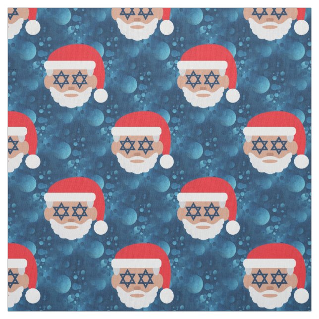 christmukkah santa emoji stoff (Muster)