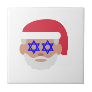 Christmukkah Weihnachtsmann Emoji Fliese