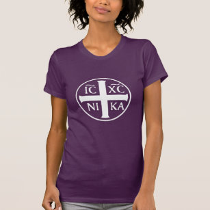 Christogram ICXC NIKA Jesus Christus erobert T-Shirt