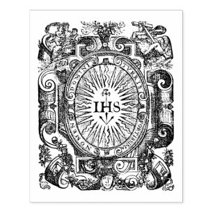 Christogram IHS Briefmarke Gummistempel