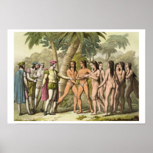 Christoph Kolumbus (1451-1506) mit Hernando Cor Poster