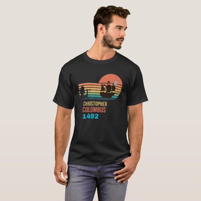 Christopher Columbus day history T-Shirt (Vorne ganz)