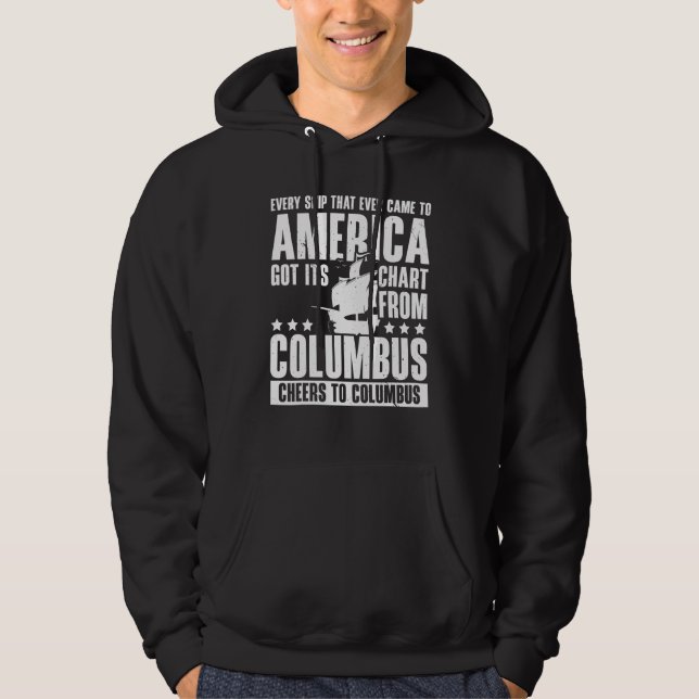 Christopher Columbus Italian American Happy Columb Hoodie (Vorderseite)