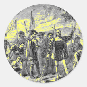 Christopher Columbus Runder Aufkleber