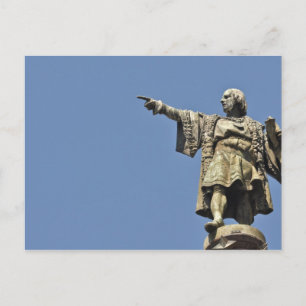 Christopher Columbus Statue Postcard Postkarte