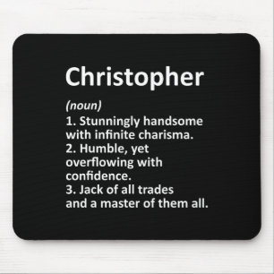 Christopher Definition Personalisierter Name Lusti Mousepad