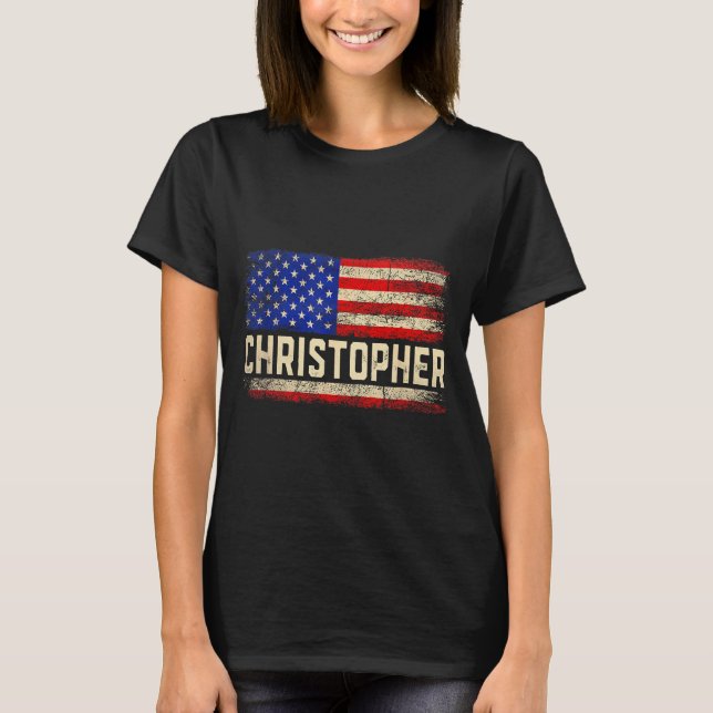 Christopher First Name Shirt Christopher Name Amer (Vorderseite)
