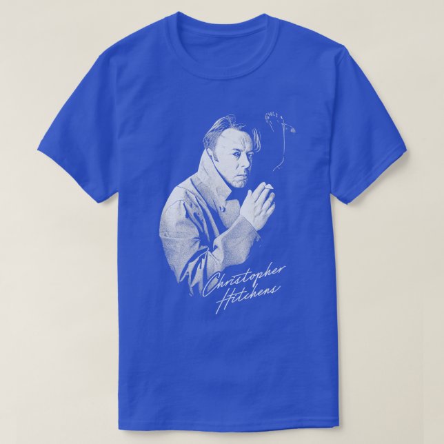 Christopher Hitchens Retro Style Fan Design T-Shirt (Design vorne)