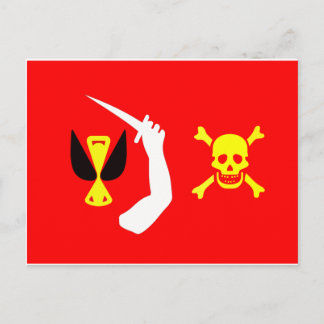 Christopher Moody-Piratenflagge Postkarte