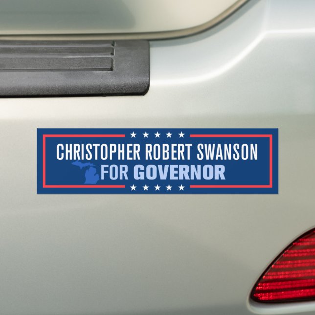 Christopher Robert Swanson für den Gouverneur von  Autoaufkleber (Auf Auto)