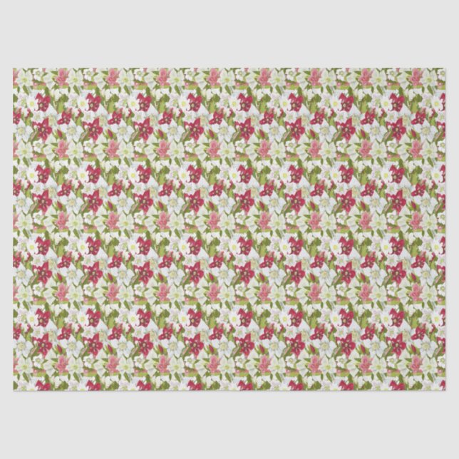 Christrosen-Anemonen-Blumen Seidenpapier (Vorderseite)
