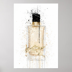 Christstagsgeschenk-Duftflasche 'Platinum Gold' Poster
