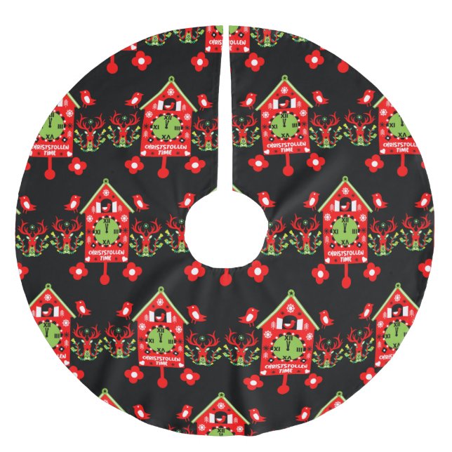 Christstollen Weihnachtsstollen Stollen Xmas Schür Polyester Weihnachtsbaumdecke (Vorderseite)