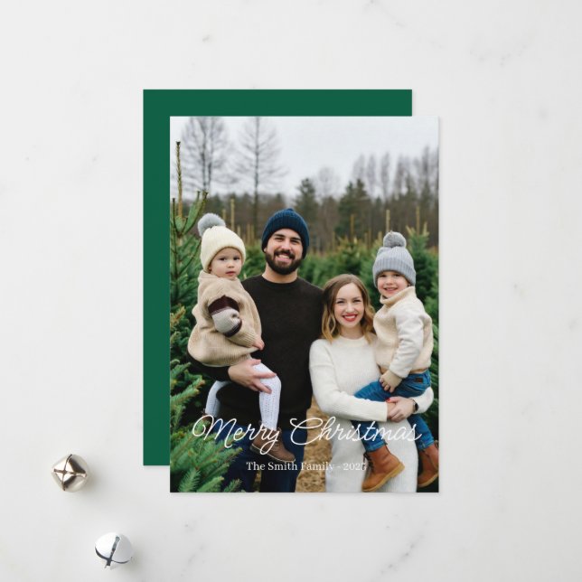 Christtagskarte Feiertagskarte (Vorderseite/Rückseite Beispiel)