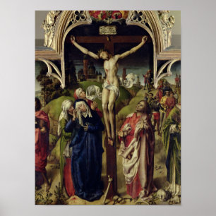 Christus am Kreuz, die Heilige Frau Poster
