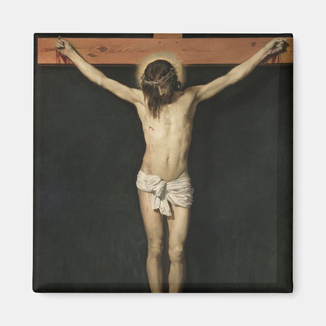 Christus am Kreuz (Glaube) (Velazquez) gekreuzigt Magnet (Vorne)