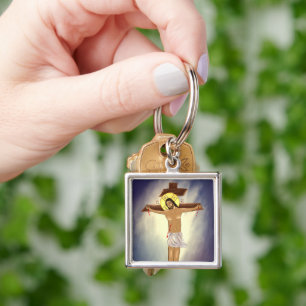 Christus-am-Kreuz-Ikonen-Schlüsselanhänger Schlüsselanhänger