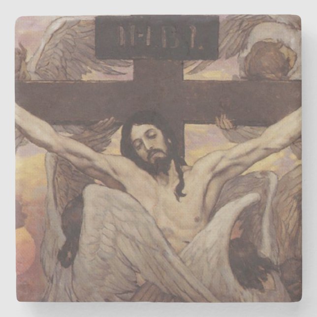 Christus am Kreuz Steinuntersetzer (Vorderseite)