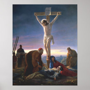 Christus am Kreuz von Carl Bloch, Religiös Poster