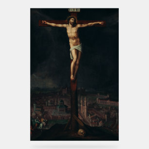Christus am Kreuz von Gillis Mostaer Acrylschild