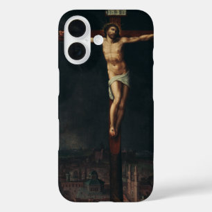 Christus am Kreuz von Gillis Mostaer iPhone 16 Hülle