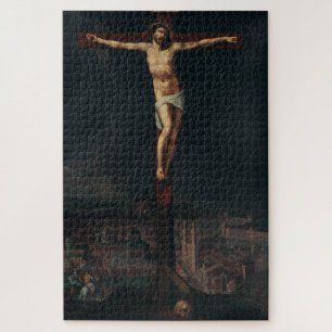 Christus am Kreuz von Gillis Mostaer Puzzle