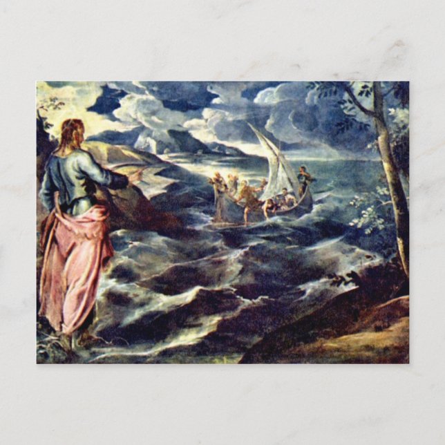 Christus am Meer von Galiläa von Tintoretto Jacopo Postkarte (Vorderseite)