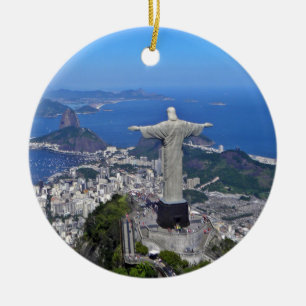 CHRISTUS AUF CORCOVADO BERG KERAMIKORNAMENT