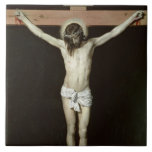 Christus auf dem Kreuz, c.1630 Fliese<br><div class="desc">Bild-Sammlungs-Zahl:  XJL44945 Christus auf dem Kreuz,  c.1630 (Öl auf Leinwand). Velazquez,  (1599-1660) Öl Diegos Rodriguez de Silva y auf Leinwand. Prado,  Madrid,  Spanien.  17.</div>