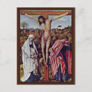 Christus auf dem Kreuz zwischen Mary und John von  Postkarte