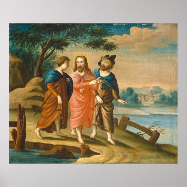 Christus auf dem Weg nach Emmaus - Fine Art Poster (Vorne)