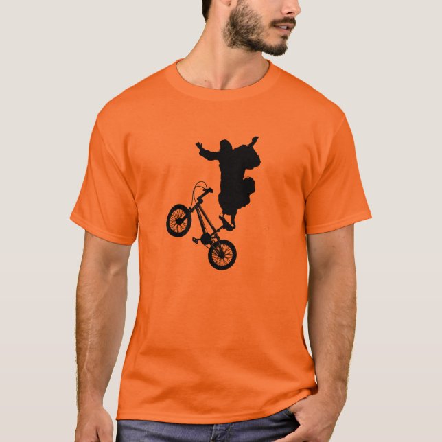 Christus auf einem Fahrrad! T-Shirt (Vorderseite)