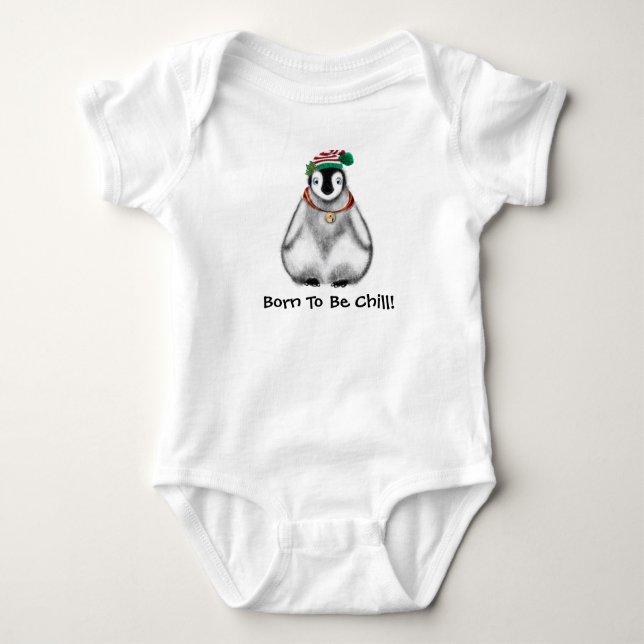 Christus-Baby-Pinguin Baby Strampler (Vorderseite)