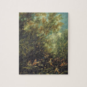 Christus beachtete durch die Engel, c.1725-30 (Öl Puzzle