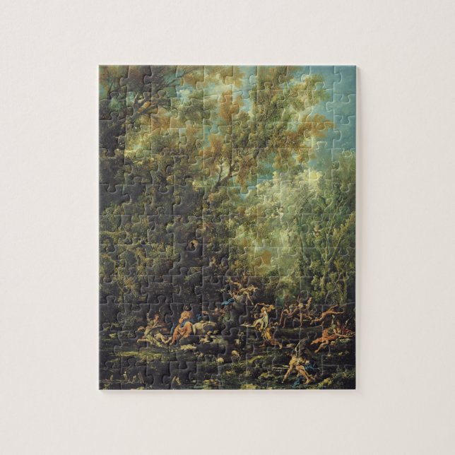 Christus beachtete durch die Engel, c.1725-30 (Öl Puzzle (Vertikal)