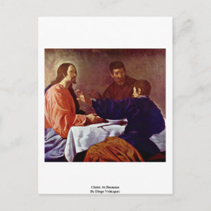 Christus bei Emmaus von Diego Velázquez Postkarte