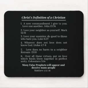 Christus' Definition eines Christen Bibelvers Eva Mousepad