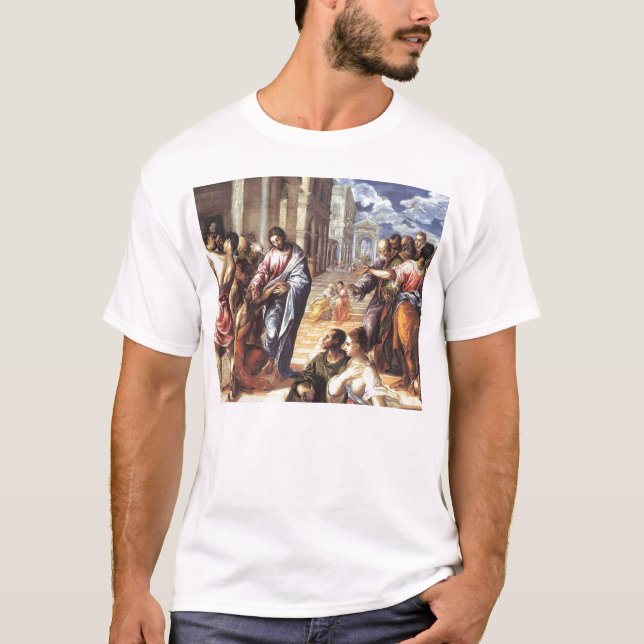 "Christus, der das Blind heilt T-Shirt (Vorderseite)