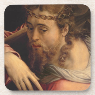 Christus, der das Kreuz, 1540-45 (Öl, trägt auf Getränkeuntersetzer