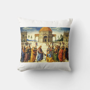 Christus, der dem Heiligen Peter die Schlüssel gib Kissen