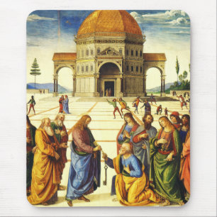 Christus, der dem Heiligen Peter die Schlüssel gib Mousepad