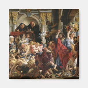Christus, der die Kaufleute vom Tempel fährt Magnet